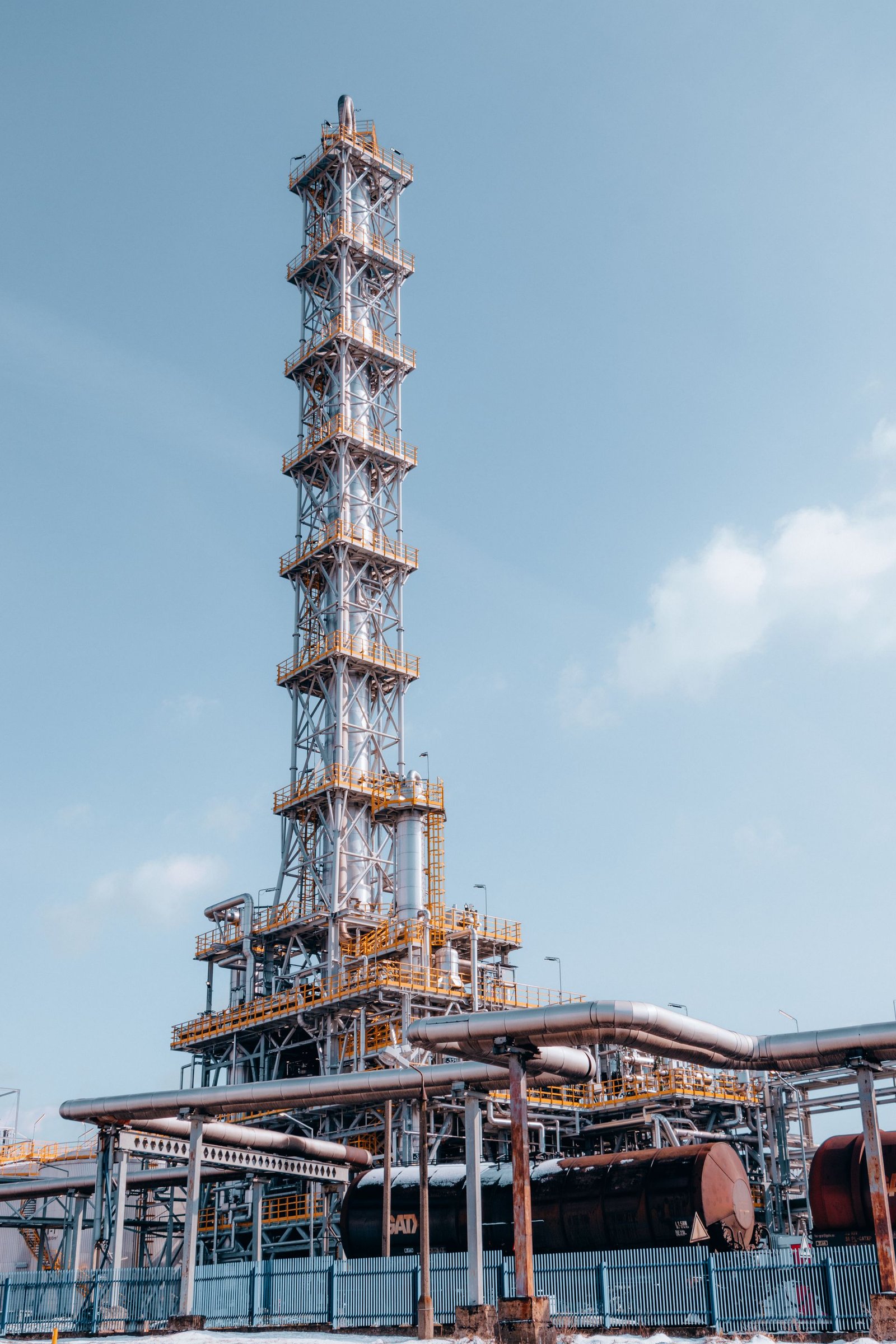 Industrial process tower and plant structure